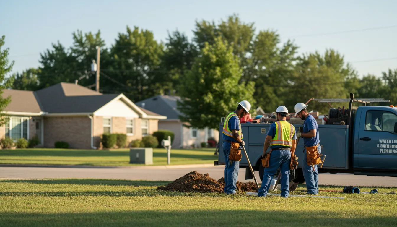 Residential water line and bathroom plumbing service in Porter, ME